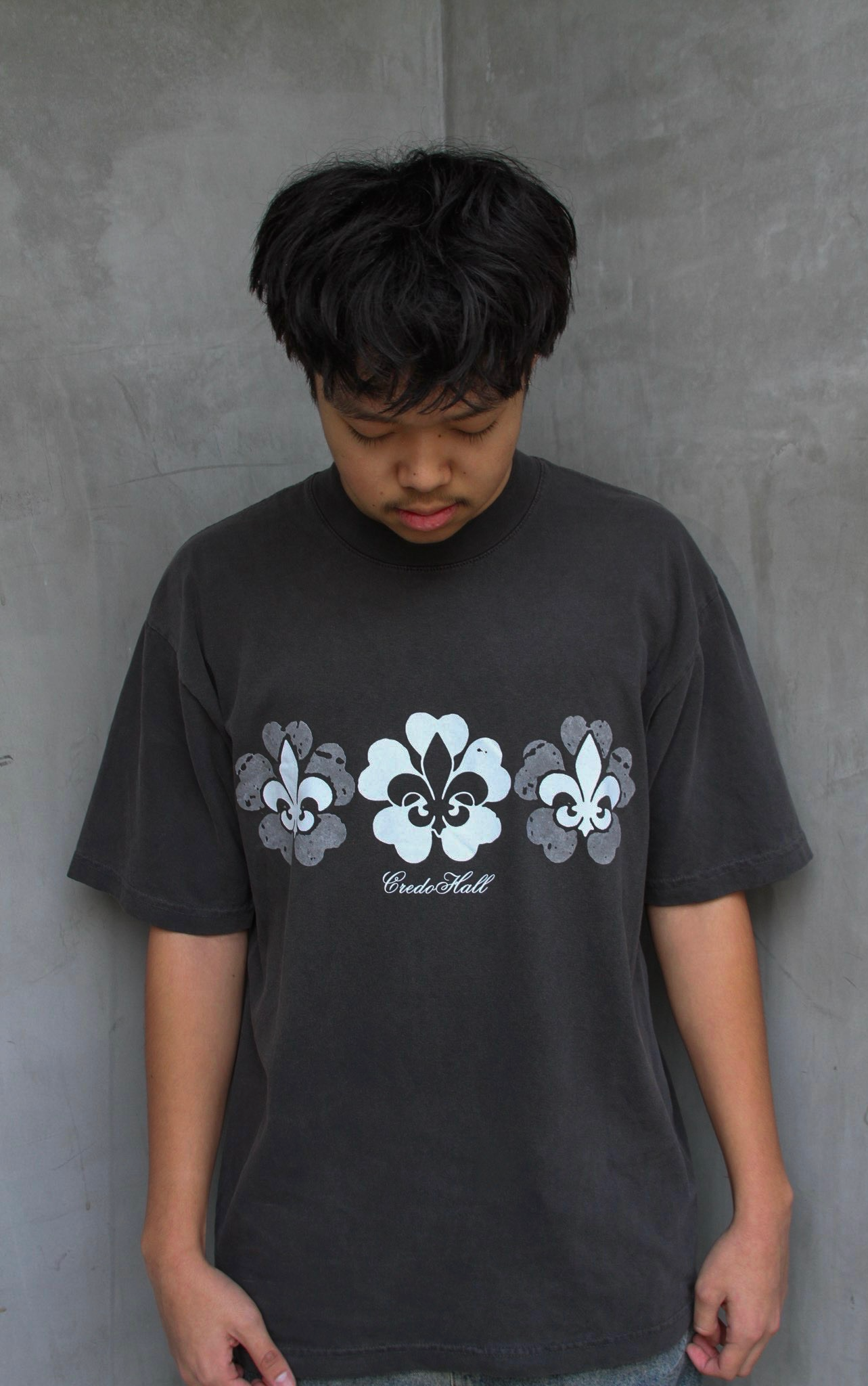 Fleur de Credo Tee (Washed Black)